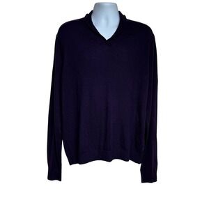 Ted Baker‎ London Men's Purple Shawl Collar Wool Blend Sweater Size 7 3xl